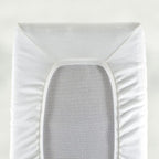 2 Pack Organic Large travel cot sheets. Up to 105cm x 75cm White