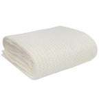 Organic cellular blanket.120x100cm White/Satin trim