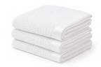 Organic cellular blanket.120x100cm White/Satin trim